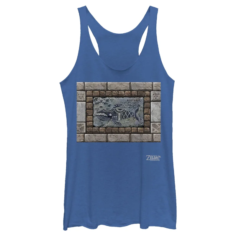 Women's Nintendo Legend of Zelda Link's Awakening Whale Stone Tablet Racerback Tank Top relaxed fit tank Women's Nintendo Legend of Zelda Link's Awakening Whale Stone Tablet Racerback Tank Top relaxed fit tank