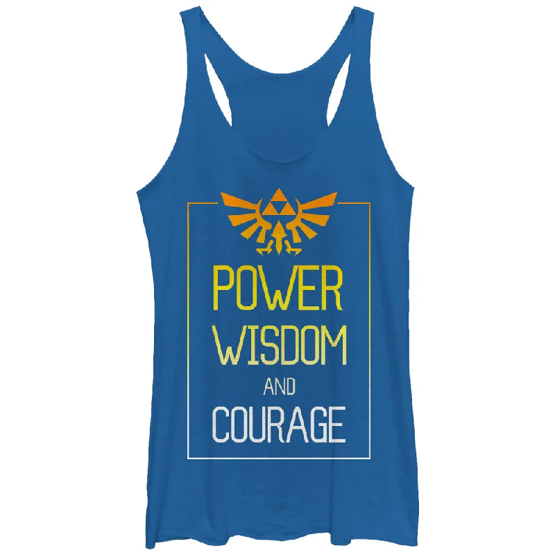 Women's Nintendo Legend of Zelda Power Wisdom Courage Racerback Tank Top workout tank top Women's Nintendo Legend of Zelda Power Wisdom Courage Racerback Tank Top workout tank top