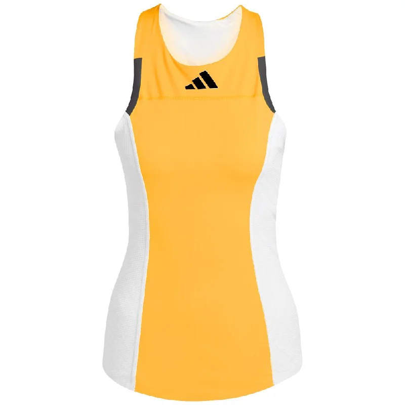 adidas Women's Pro Y Tank - Spark/White cherry red tank