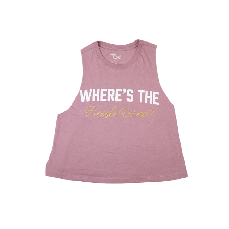 Pep & BB Finish Wine Crop Tank navy tank top
