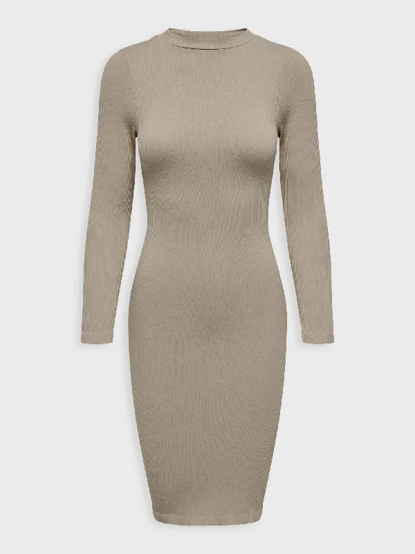 Γυναικείο φόρεμα ριπ ONLGWEN L/S RIB SHORT SLIT DRESS 15302598 | 15302598 Square Neckline Feminine Γυναικείο φόρεμα ριπ ONLGWEN L/S RIB SHORT SLIT DRESS 15302598 | 15302598 Square Neckline Feminine