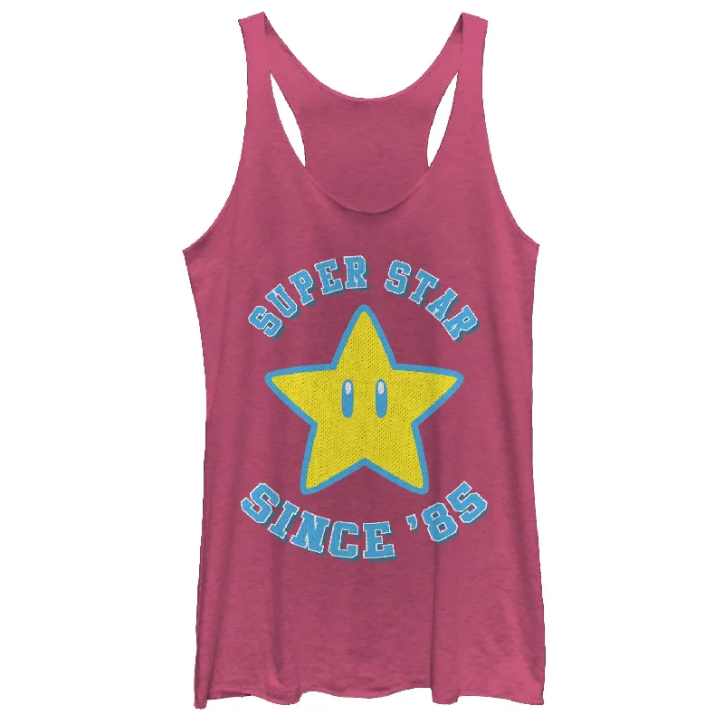 Women's Nintendo Super Star Since 85 Racerback Tank Top comfortable tank top