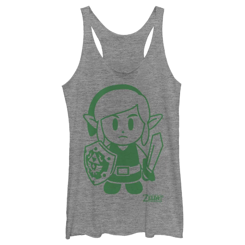 Women's Nintendo Legend of Zelda Link's Awakening Sleek Avatar Racerback Tank Top stylish tank top Women's Nintendo Legend of Zelda Link's Awakening Sleek Avatar Racerback Tank Top stylish tank top