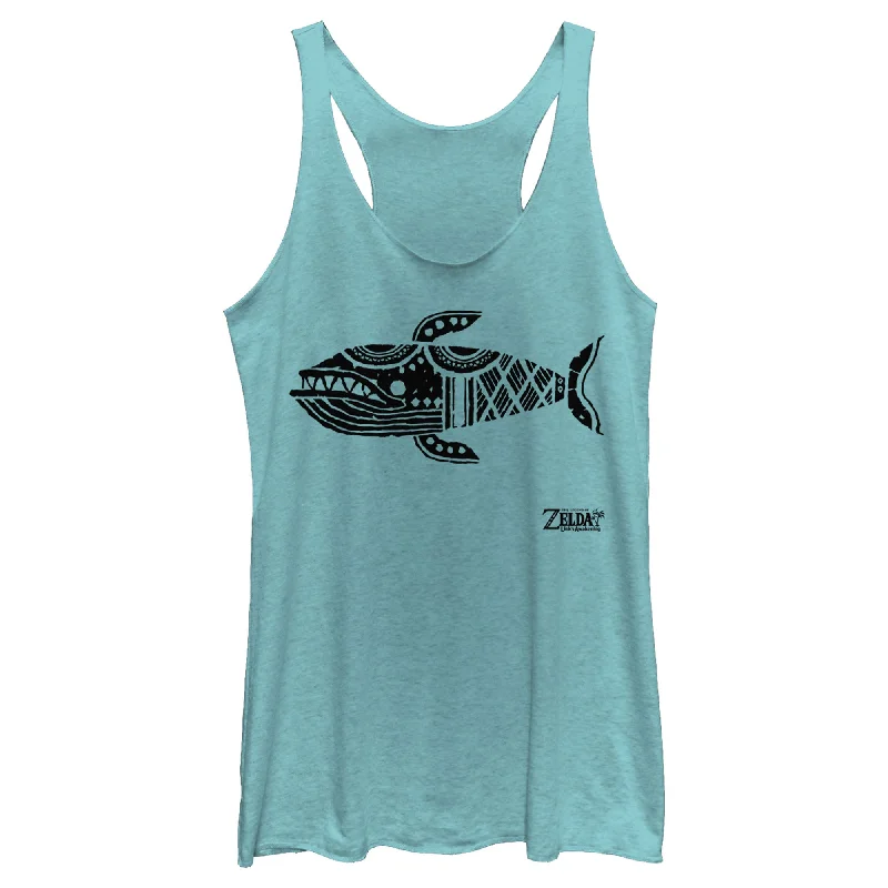 Women's Nintendo Legend of Zelda Link's Awakening Whale Hieroglyphic Racerback Tank Top flowy tank top Women's Nintendo Legend of Zelda Link's Awakening Whale Hieroglyphic Racerback Tank Top flowy tank top