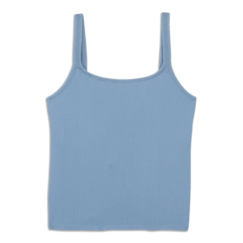 Ebb To Street Scoop-Neck Cropped Tank Top - Resale charcoal tank top