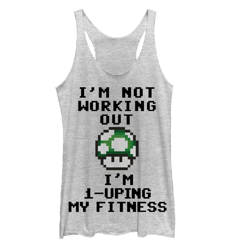 Women's Nintendo Mario 1-Uping Fitness Racerback Tank Top ribbed tank top