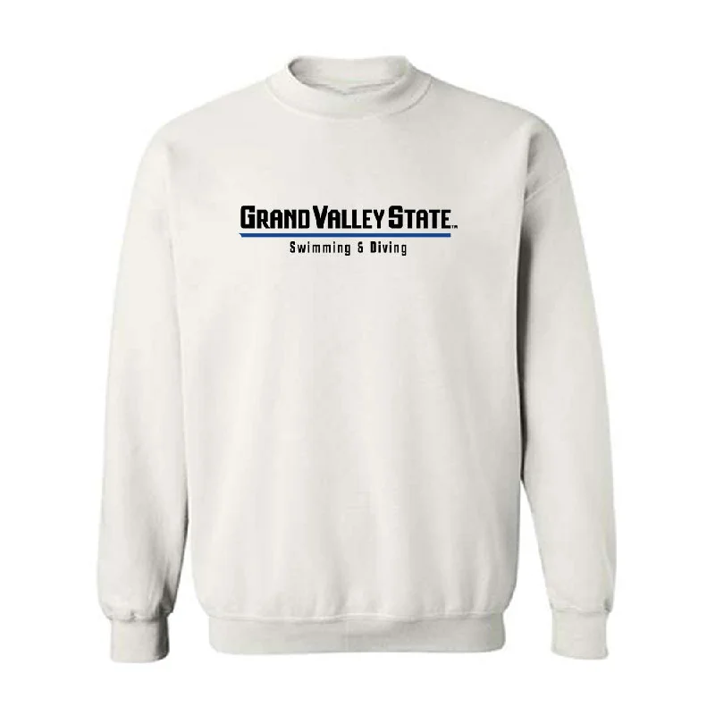 Grand Valley - NCAA Women's Swimming & Diving : Linda Frick - Crewneck Sweatshirt Hoodie with Exposed Zipper Edgy Industrial Grand Valley - NCAA Women's Swimming & Diving : Linda Frick - Crewneck Sweatshirt Hoodie with Exposed Zipper Edgy Industrial
