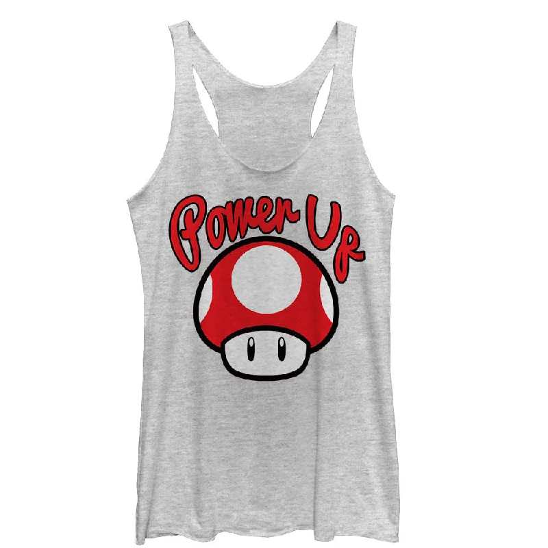 Women's Nintendo Power Up Mushroom Racerback Tank Top vintage tank top