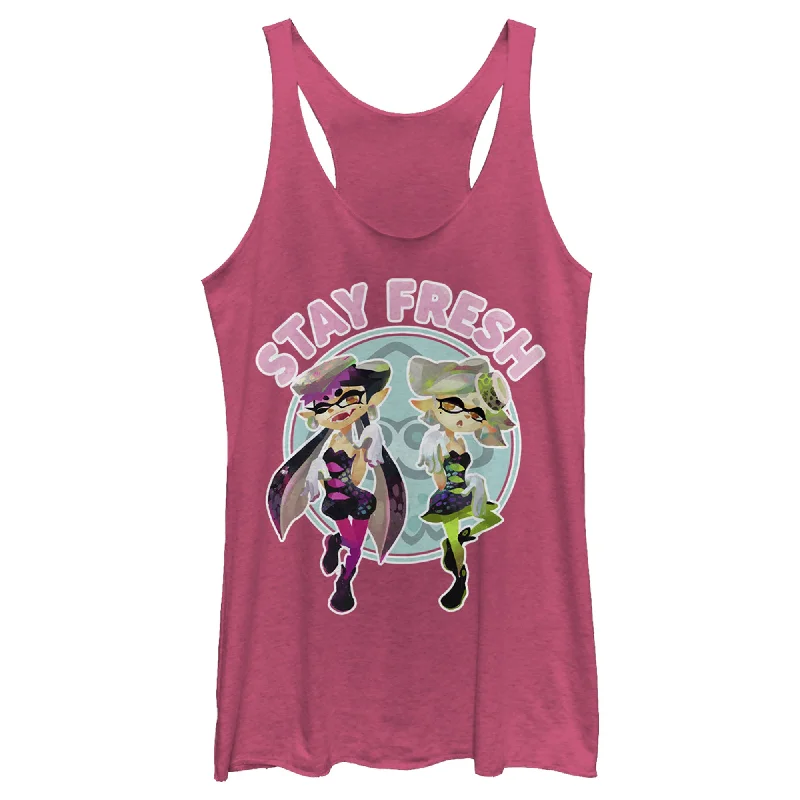Women's Nintendo Splatoon Inklings Stay Fresh Racerback Tank Top halter tank top