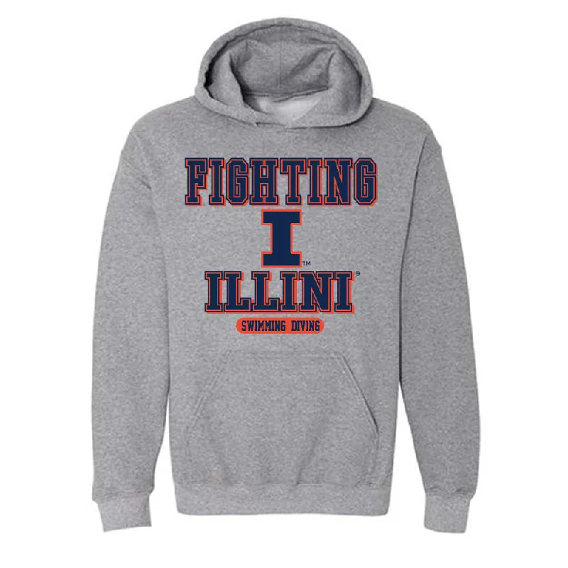 Illinois - NCAA Women's Swimming & Diving : Alexis Wendel - Classic Shersey Hooded Sweatshirt Hoodie with Button Classic Timeless Illinois - NCAA Women's Swimming & Diving : Alexis Wendel - Classic Shersey Hooded Sweatshirt Hoodie with Button Classic Timeless