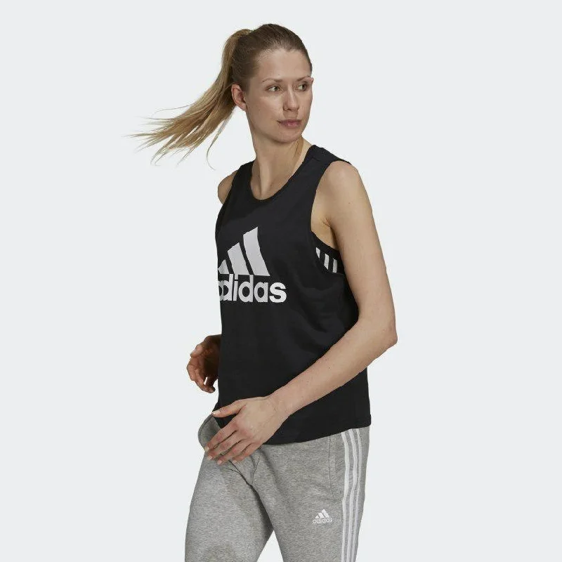ADIDAS WOMEN'S ESSENTIALS BL BLACK TANK silver tank top