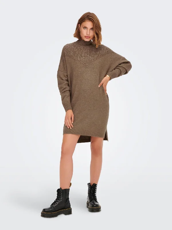 Γυναικείο φόρεμα πλεκτό ONLSILLY L/S HIGHNECK DRESS 15273713 | 15273713 Tunics Spring floral Γυναικείο φόρεμα πλεκτό ONLSILLY L/S HIGHNECK DRESS 15273713 | 15273713 Tunics Spring floral