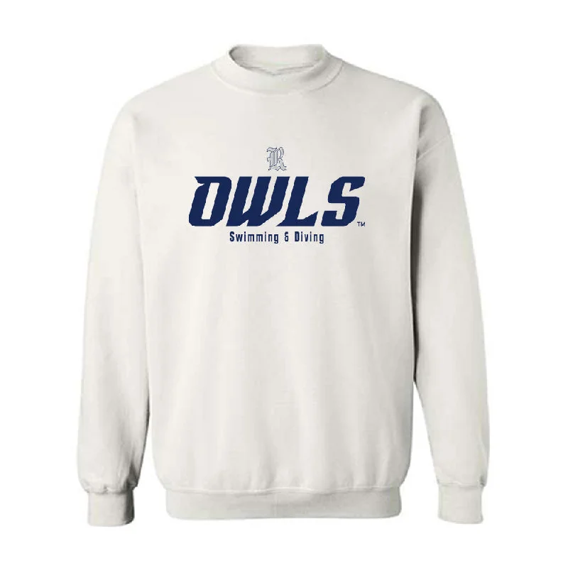 Rice - NCAA Women's Swimming & Diving : Lauren Hurt - Classic Shersey Crewneck Sweatshirt Hoodie with Velcro Closure Adjustable Secure Rice - NCAA Women's Swimming & Diving : Lauren Hurt - Classic Shersey Crewneck Sweatshirt Hoodie with Velcro Closure Adjustable Secure