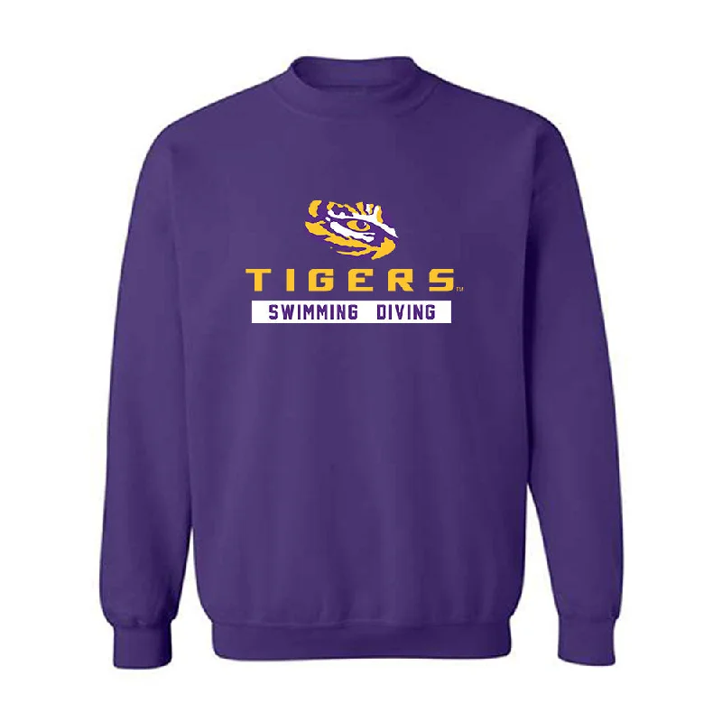 LSU - NCAA Women's Swimming & Diving : Maggie Buckley - Crewneck Sweatshirt Hoodie with Mock Neck Collared Structured LSU - NCAA Women's Swimming & Diving : Maggie Buckley - Crewneck Sweatshirt Hoodie with Mock Neck Collared Structured