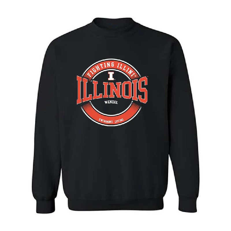 Illinois - NCAA Women's Swimming & Diving : Alexis Wendel - Classic Fashion Shersey Crewneck Sweatshirt Hoodie with Pattern Geometric Abstract Illinois - NCAA Women's Swimming & Diving : Alexis Wendel - Classic Fashion Shersey Crewneck Sweatshirt Hoodie with Pattern Geometric Abstract