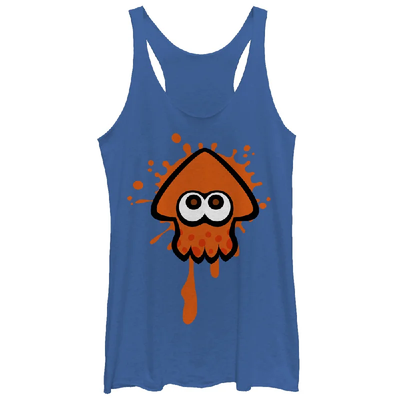 Women's Nintendo Splatoon Orange Inkling Squid Racerback Tank Top crew neck tank