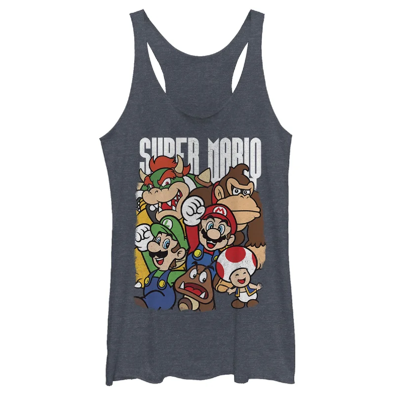 Women's Nintendo Super Mario Party Racerback Tank Top athletic tank top
