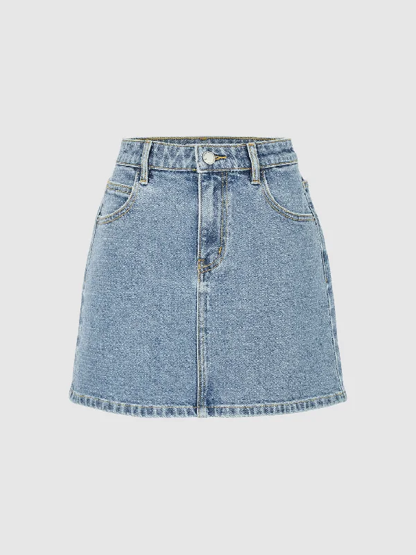 Mini Denim Skirt lace skirt romantic