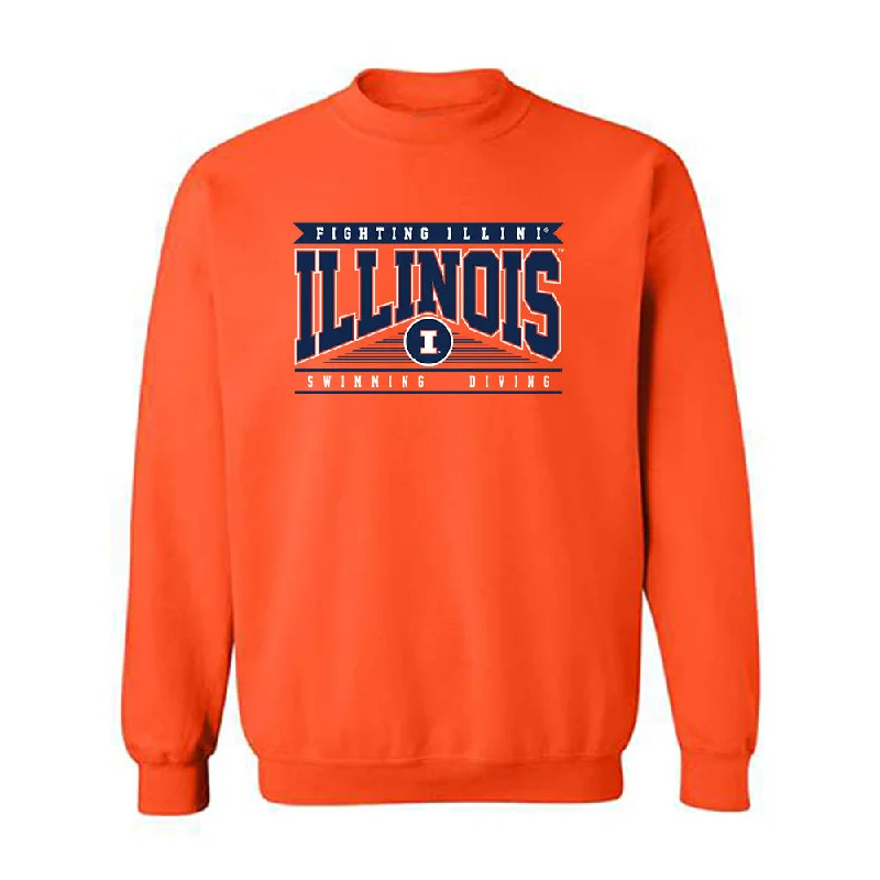 Illinois - NCAA Women's Swimming & Diving : Alexis Wendel - Classic Shersey Crewneck Sweatshirt Hoodie with Color Block Contrast Stylish Illinois - NCAA Women's Swimming & Diving : Alexis Wendel - Classic Shersey Crewneck Sweatshirt Hoodie with Color Block Contrast Stylish