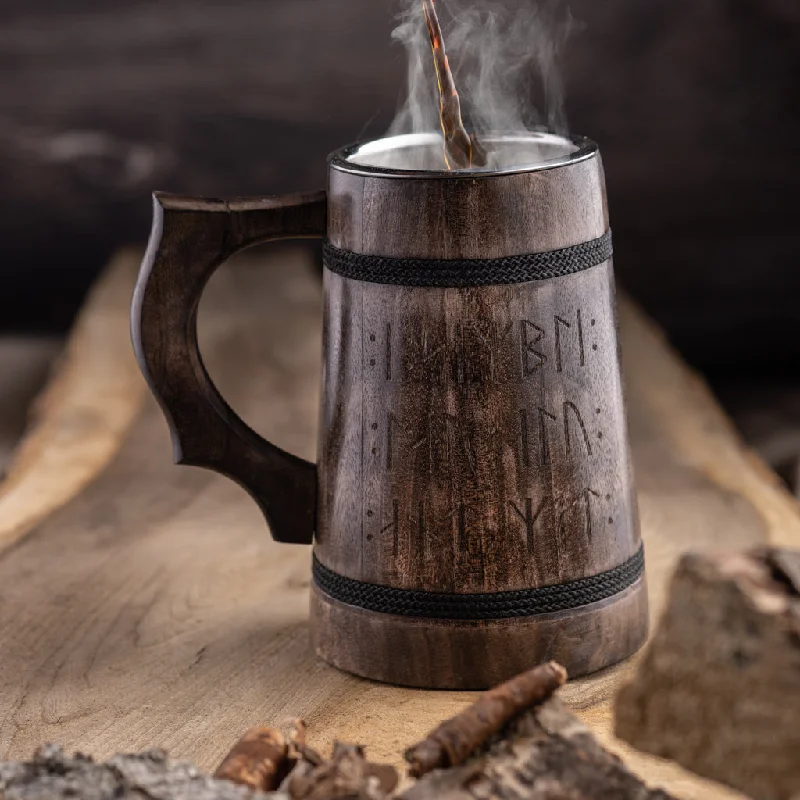 Tankard, Runes, Dark Wood fashionable tank top
