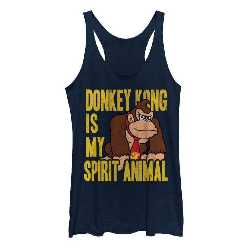 Women's Nintendo Donkey Kong is My Spirit Animal Racerback Tank Top breathable tank top Women's Nintendo Donkey Kong is My Spirit Animal Racerback Tank Top breathable tank top