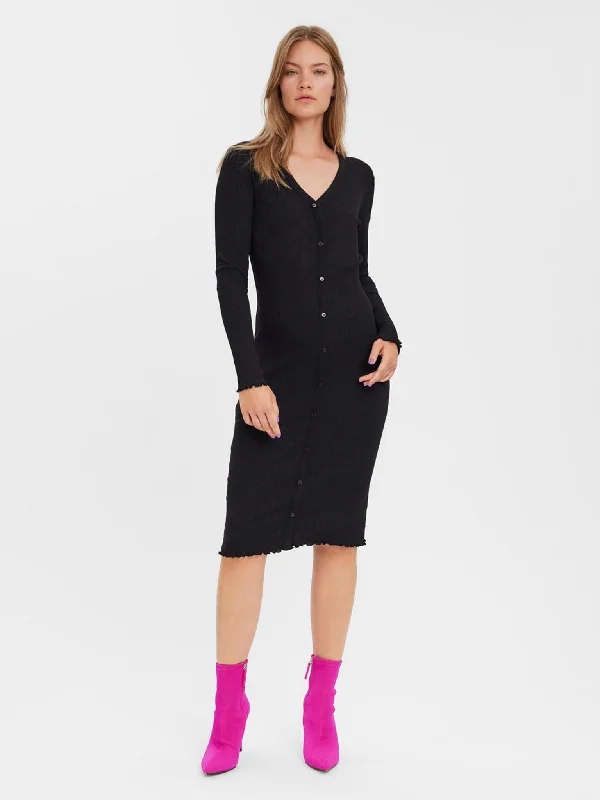 Γυναικείο φόρεμα ριπ VMISLA LS BLK DRESS NOOS 10274362 | 10274362 Tunics Fall fleece Γυναικείο φόρεμα ριπ VMISLA LS BLK DRESS NOOS 10274362 | 10274362 Tunics Fall fleece