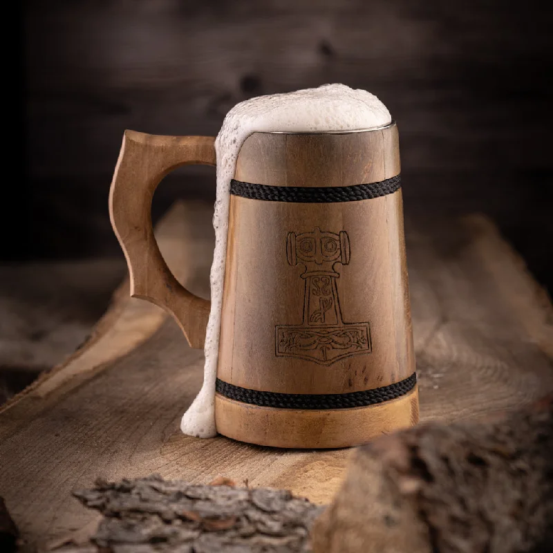 Tankard, Mjolnir, Wood neon tank top