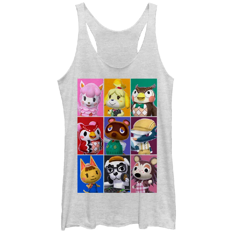 Women's Nintendo Animal Crossing Characters Racerback Tank Top tie dye tank