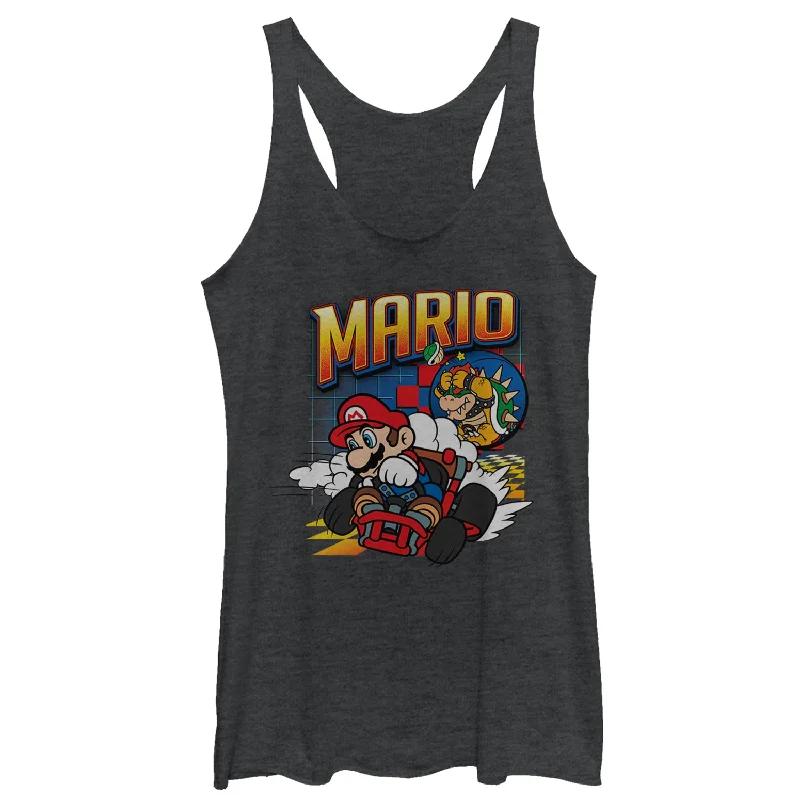 Women's Nintendo Mario Kart Winner Racerback Tank Top spandex blend tank