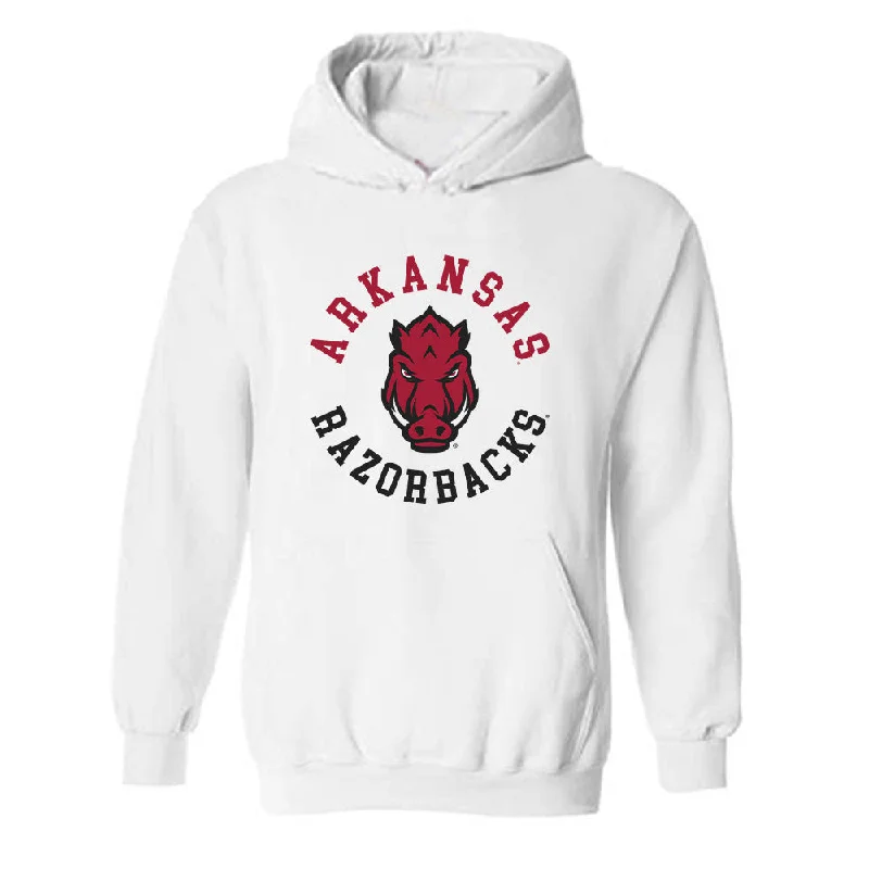 Arkansas - NCAA Women's Swimming & Diving : Isabella Perreira - Hooded Sweatshirt Hoodie with Monochrome Minimalist Simple Arkansas - NCAA Women's Swimming & Diving : Isabella Perreira - Hooded Sweatshirt Hoodie with Monochrome Minimalist Simple