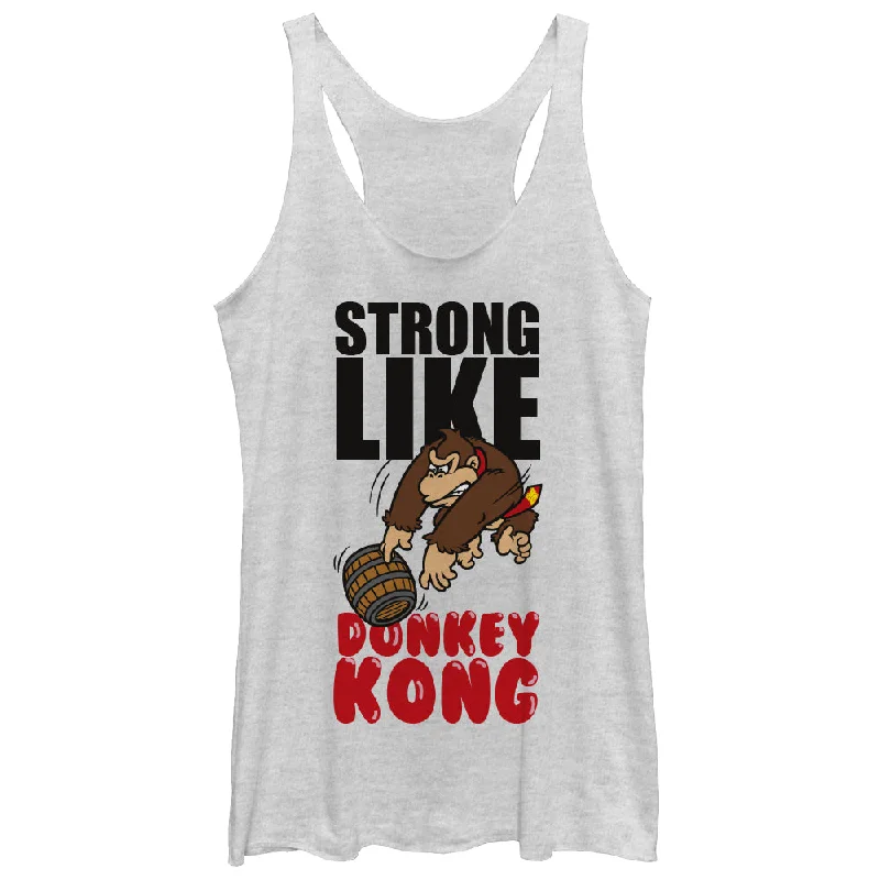 Women's Nintendo Donkey Kong Strong Racerback Tank Top soft tank top