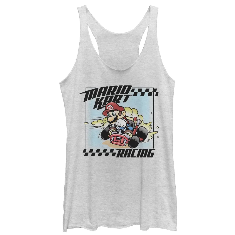 Women's Nintendo Mario Kart Racing Frame Racerback Tank Top slim fit tank