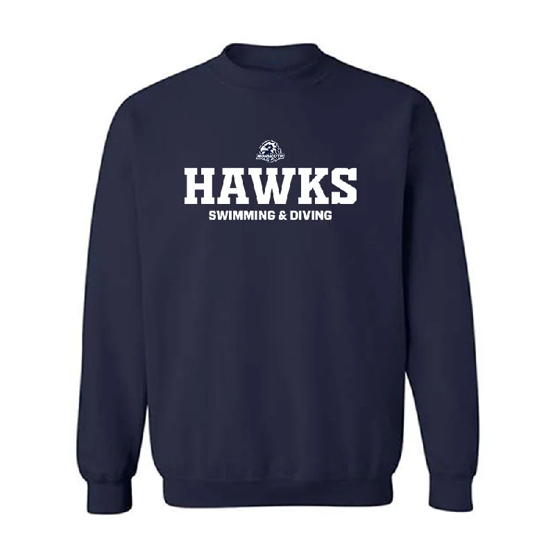 Monmouth - NCAA Women's Swimming & Diving : Corinne Pepper - Crewneck Sweatshirt Hoodie with Front Slit Layering Stylish Monmouth - NCAA Women's Swimming & Diving : Corinne Pepper - Crewneck Sweatshirt Hoodie with Front Slit Layering Stylish