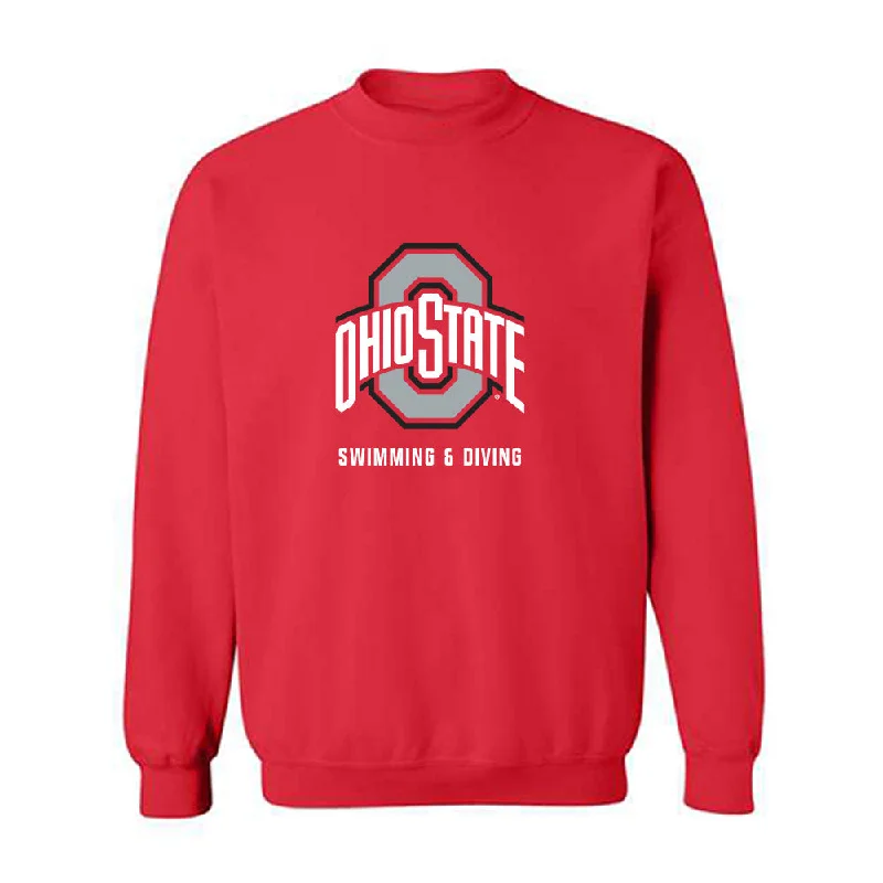 Ohio State - NCAA Women's Swimming & Diving : Paige Hall - Crewneck Sweatshirt Hoodie with Typography Text Message Ohio State - NCAA Women's Swimming & Diving : Paige Hall - Crewneck Sweatshirt Hoodie with Typography Text Message