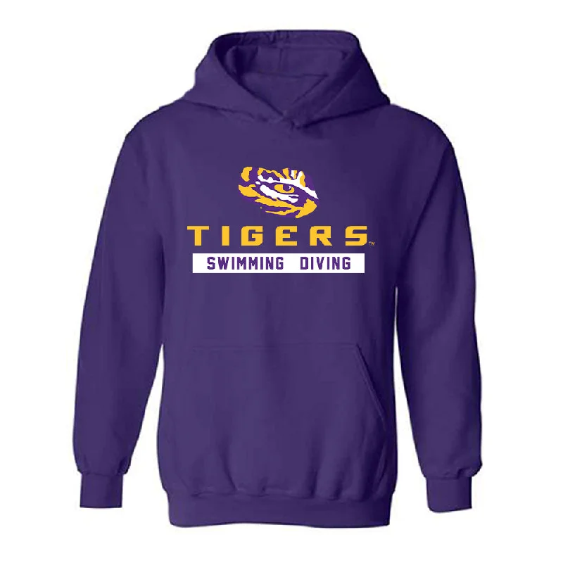 LSU - NCAA Women's Swimming & Diving : Maggie Buckley - Hooded Sweatshirt Hoodie with High Neck Warm Protective LSU - NCAA Women's Swimming & Diving : Maggie Buckley - Hooded Sweatshirt Hoodie with High Neck Warm Protective