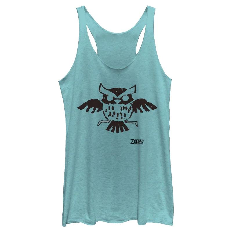 Women's Nintendo Legend of Zelda Link's Awakening Owl Hieroglyphic Racerback Tank Top slim fit tank Women's Nintendo Legend of Zelda Link's Awakening Owl Hieroglyphic Racerback Tank Top slim fit tank