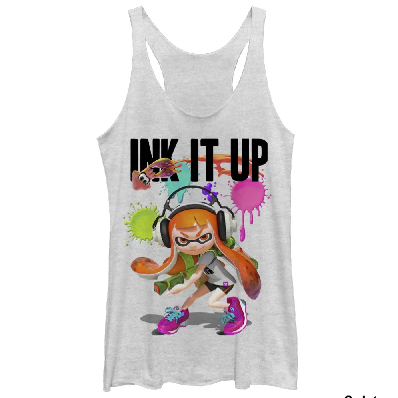 Women's Nintendo Splatoon Ink It Up Racerback Tank Top scoop neck tank
