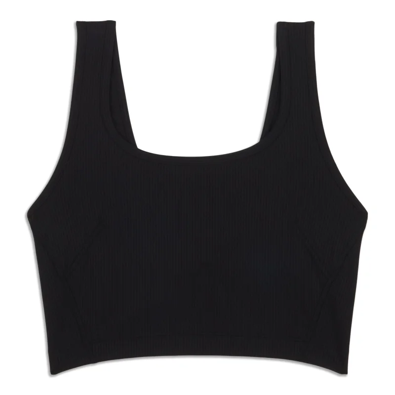Wunder Train Scoop-Neck Ribbed Tank Top - Resale white tank top