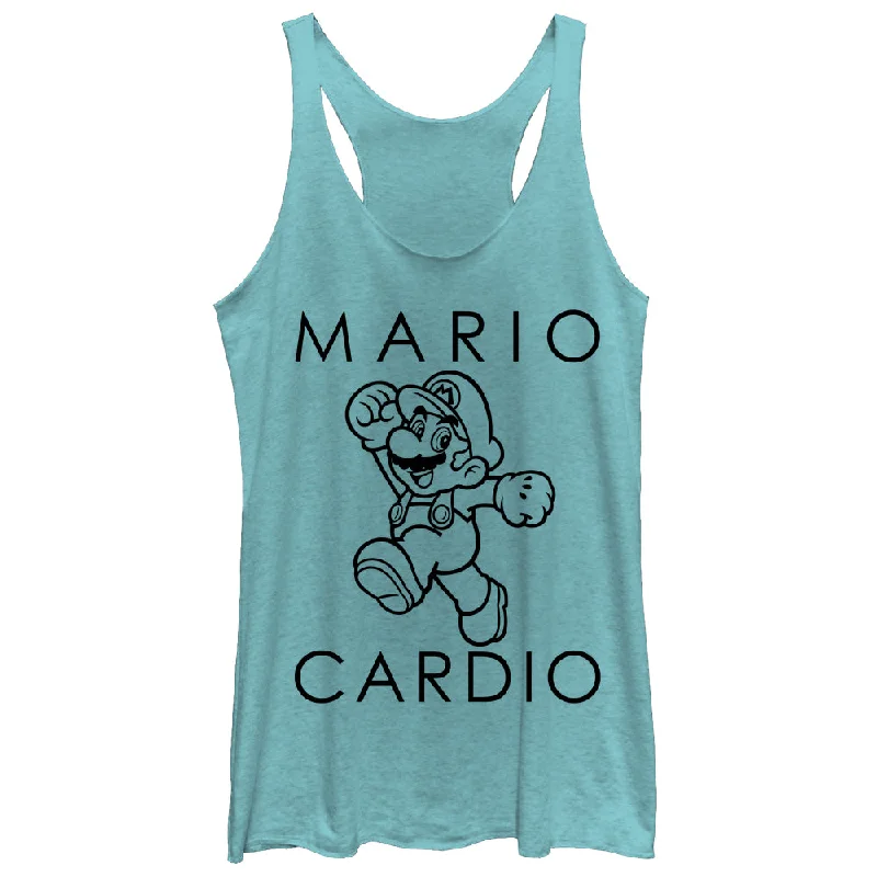 Women's Nintendo Mario Cardio Racerback Tank Top cutout tank top