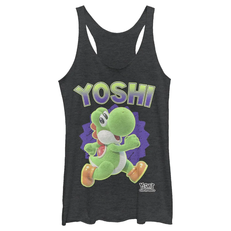 Women's Nintendo Yoshi '90s Vibe Racerback Tank Top lightweight tank top