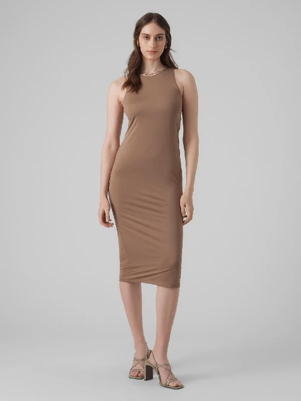Γυναικείο φόρεμα VMBIANCA SL DRESS JRS 10294329 | 10294329 Turtleneck Warm Winter
