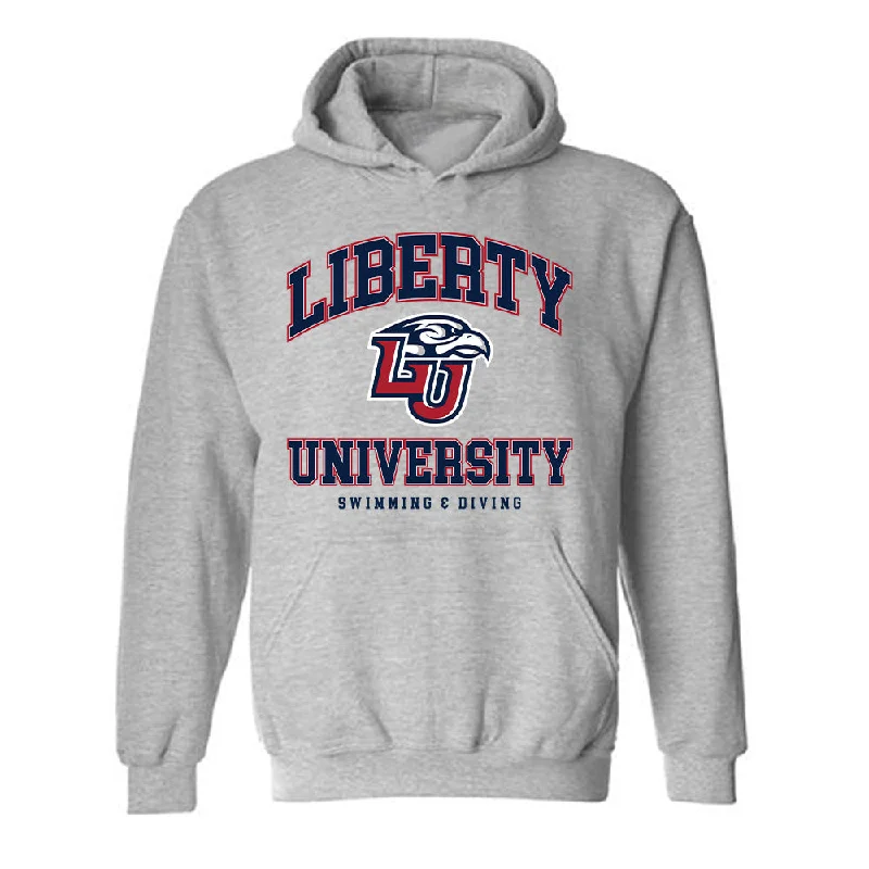 Liberty - NCAA Women's Swimming & Diving : Kate Baker - Generic Shersey Hooded Sweatshirt Hoodie with Lace Feminine Delicate Liberty - NCAA Women's Swimming & Diving : Kate Baker - Generic Shersey Hooded Sweatshirt Hoodie with Lace Feminine Delicate