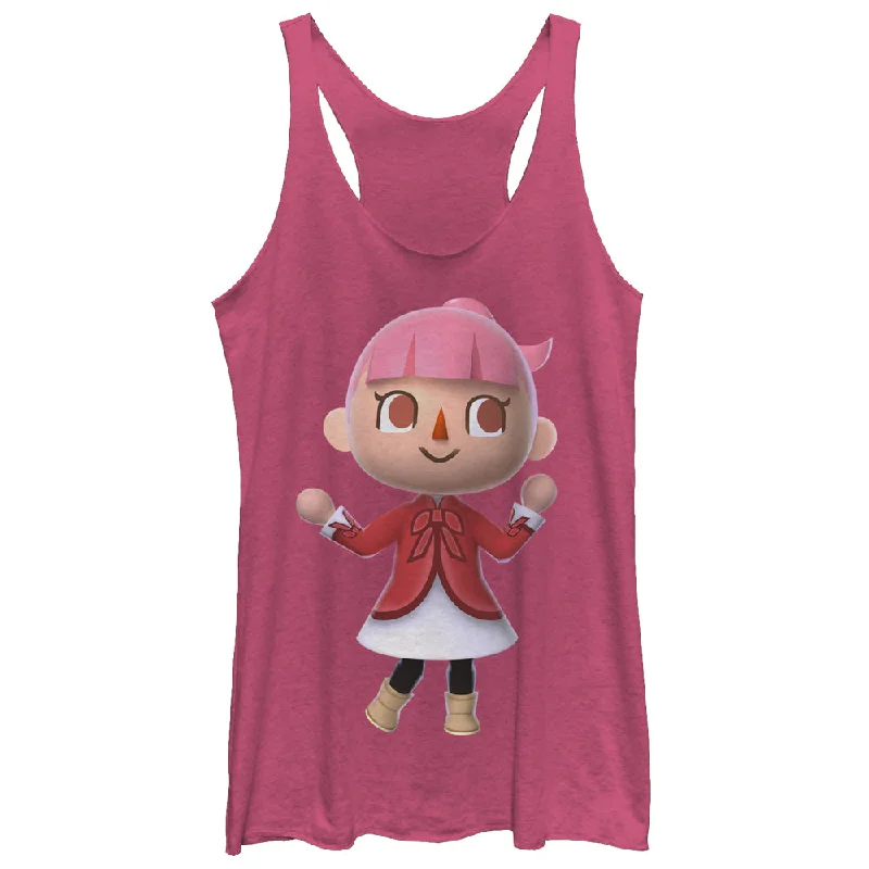 Women's Nintendo Animal Crossing Villager Racerback Tank Top solid color tank