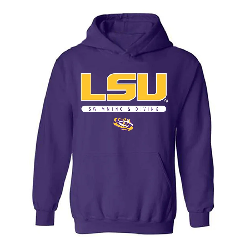 LSU - NCAA Women's Swimming & Diving : Maggie Buckley - Classic Shersey Hooded Sweatshirt Hoodie with Pastel Soft Subtle LSU - NCAA Women's Swimming & Diving : Maggie Buckley - Classic Shersey Hooded Sweatshirt Hoodie with Pastel Soft Subtle