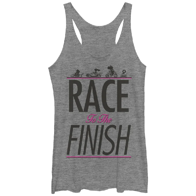 Women's Nintendo Mario Kart Race to the Finish Racerback Tank Top rhinestone tank top Women's Nintendo Mario Kart Race to the Finish Racerback Tank Top rhinestone tank top