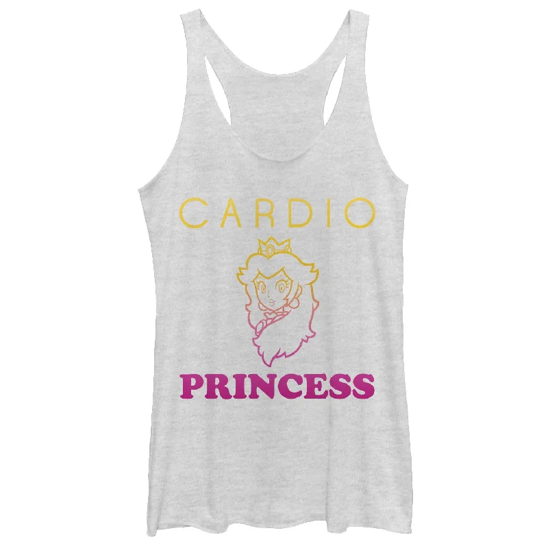 Women's Nintendo Cardio Princess Peach Racerback Tank Top long tank top