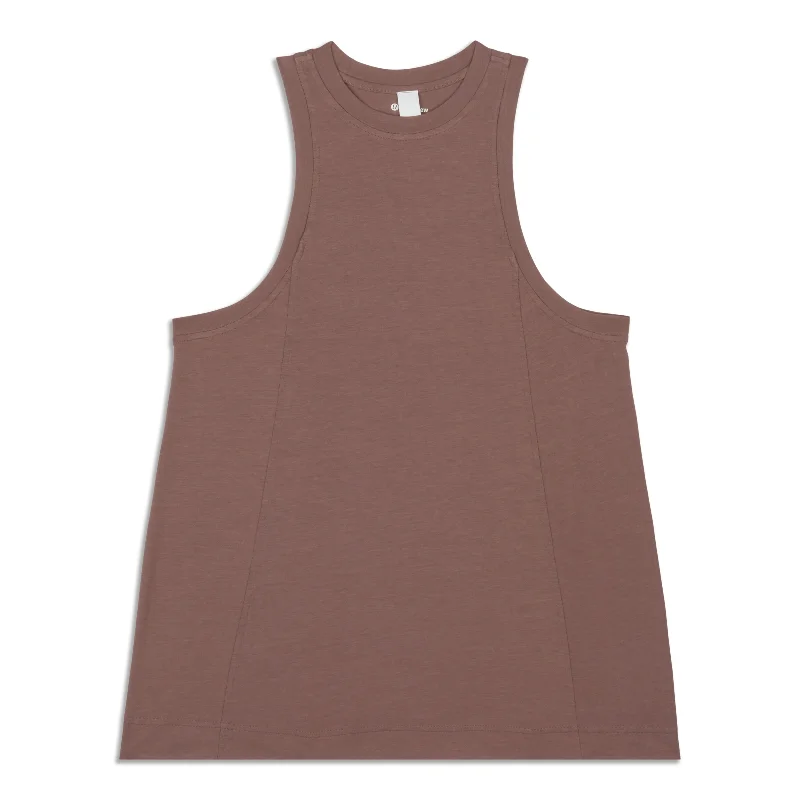 Long Crewneck Tank Top - Resale spandex blend tank