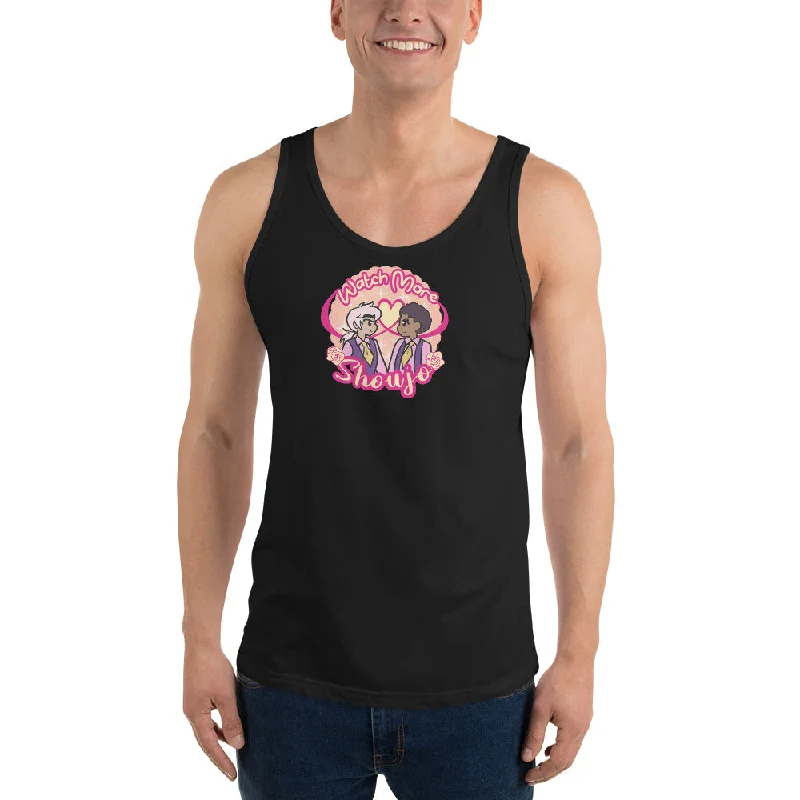 "Watch More Shoujo: Romance" Tank Top (Straight Cut) crew neck tank