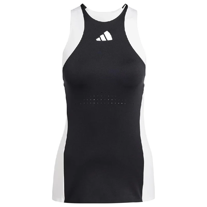 adidas Women's Premier Tank - Black/White black tank top