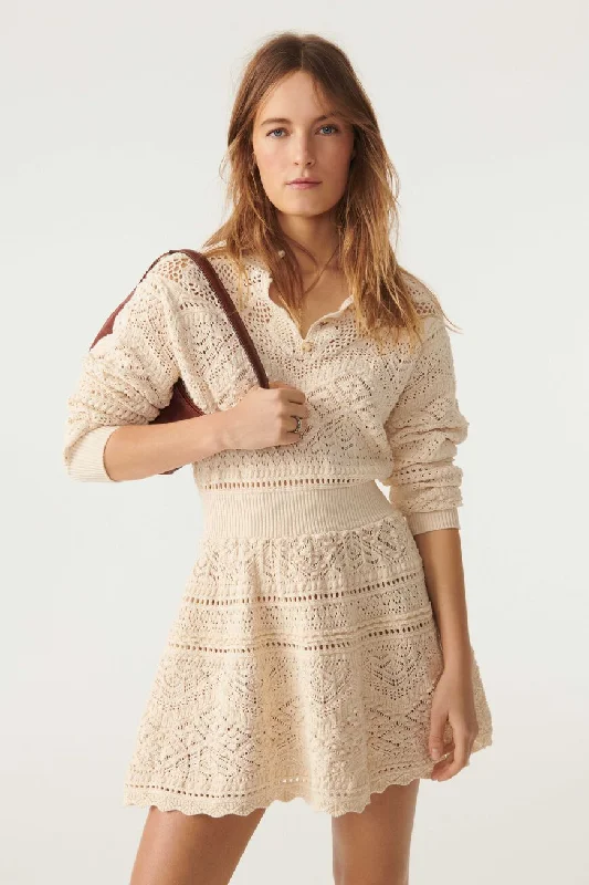 Ls Dress Pearle Ecru Tunics Stylish elegant
